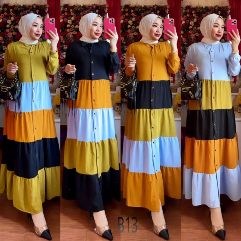gamis Crinkle Premium Import B13