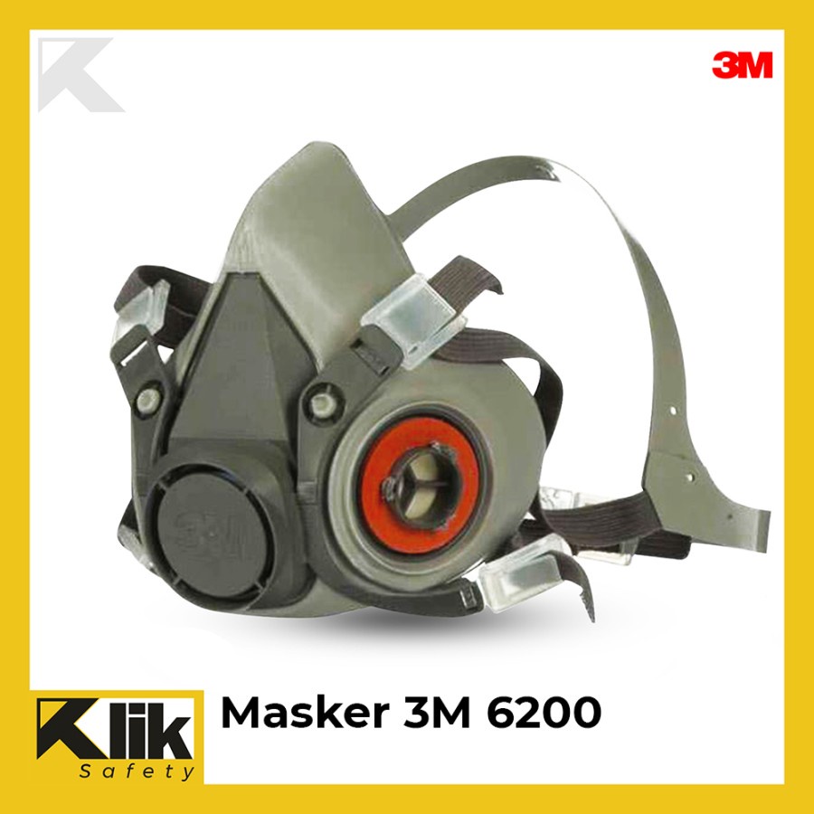 ORIGINAL 3M Half Facepiece Reusable Respirator 6200 (Masker 3M 6200)