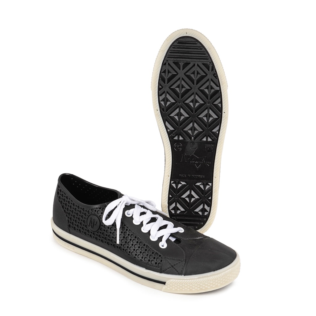 Sepatu AP STAR Hitam Putih - Sepatu Kets By AP Boots