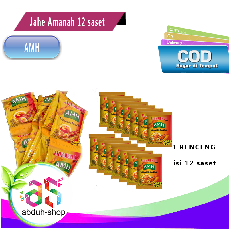 

Jahe Merah Amanah AMH 1renceng isi 10 sachet MINUMAN jahe serbuk