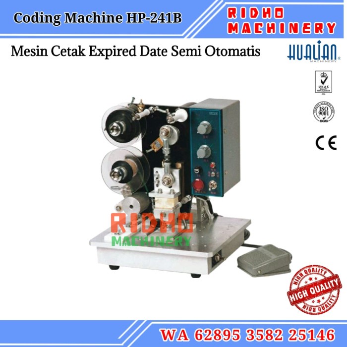 MESIN CODING HP-241B HUALIAN CETAK EXPIRED DATE SEMI OTOMATIS