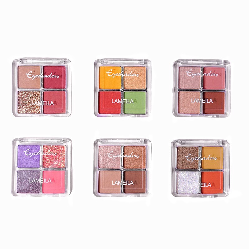 LAMELA 3049 Eyeshadow Lameila 4 Warna Pigmented Eyeshadow Korea 4 Colour Lameila Eyeshadow Pallet Korean Eyeshadow