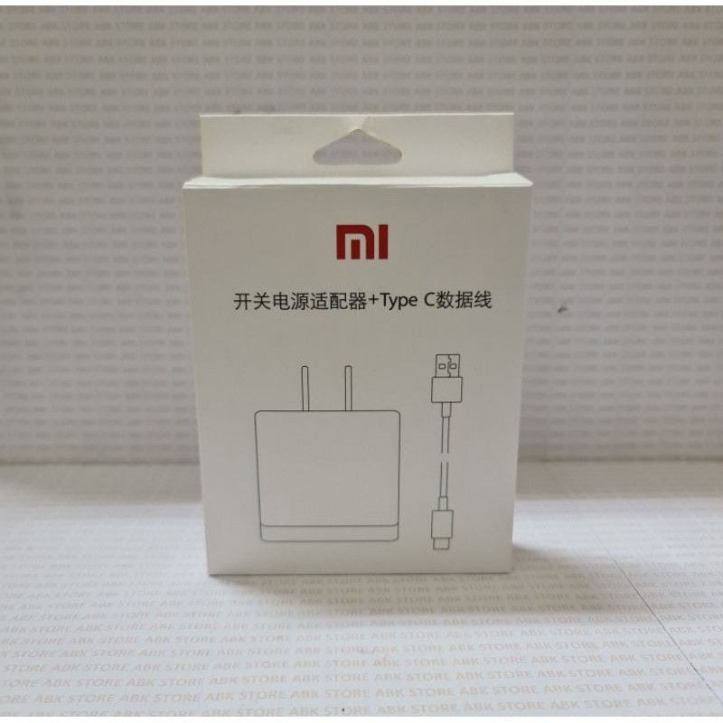 Cas Charger Xiaomi Mi 5 Mi 6 Mi 8 Mi 9 MDY-08-ES USB type C Original