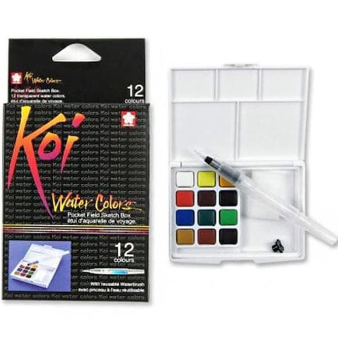 

{{BAYAR DI TEMPAT}} Koi Sakura Watercolour Palletes - 12 Warna - Alat Lukis - Cat Air TERBAIK [Kode