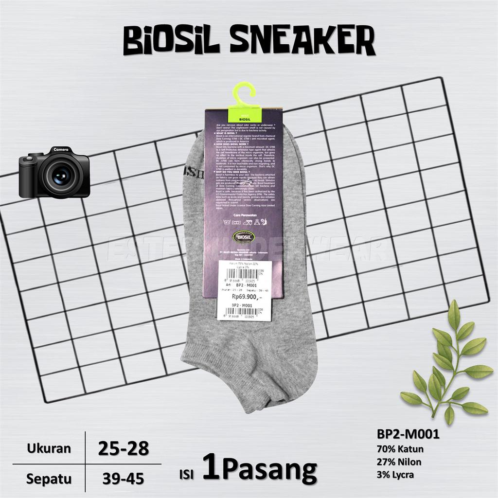 Kaoskaki Pria Biosil Sneaker BP2 Isi 1 Pasang