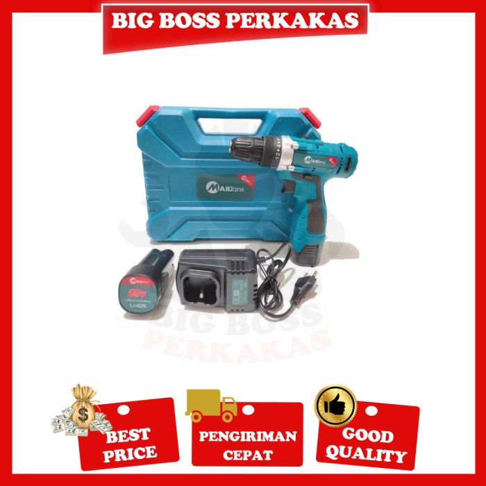 Mesin Bor Baterai Tembok Cordless Drill 18V Sh189 Mailtank / Bor Cas #98