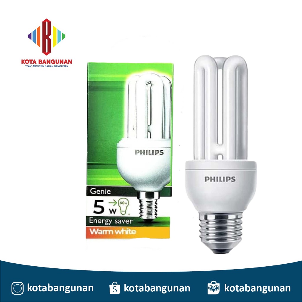 Lampu Phillps Geni 5 watt E 14 & E 27