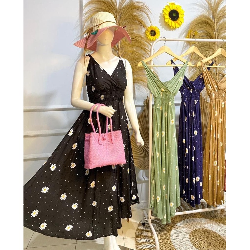 Dress Moza Bali Tali Satu - Rayon Premium Dress Moza singlet Bahan Katun Rayon Premium