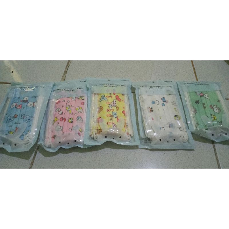 [ bisa COD ] ~ Plastik Masker ziplock Gambar Lucu Platik penyimpan masker