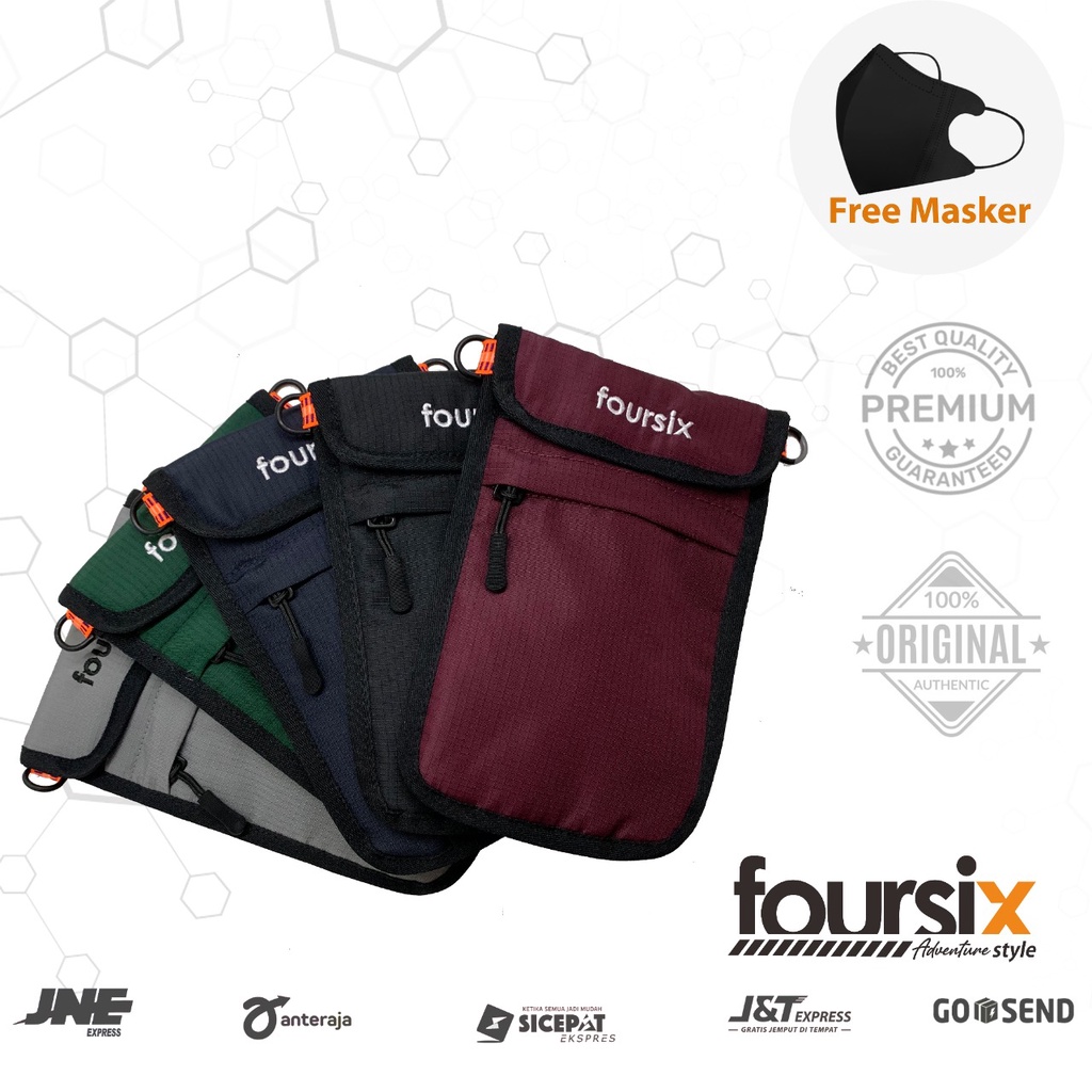 Tas Mini Selempang Hp Anti Air Sling Bag Pouch Sako Hanging Walet Tas Leher Pria Wanita Murah