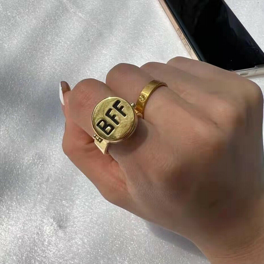 Cincin Model Terbuka Dapat Disesuaikan Desain Anime SpongeBob Gaya Hip Hop Untuk Wanita