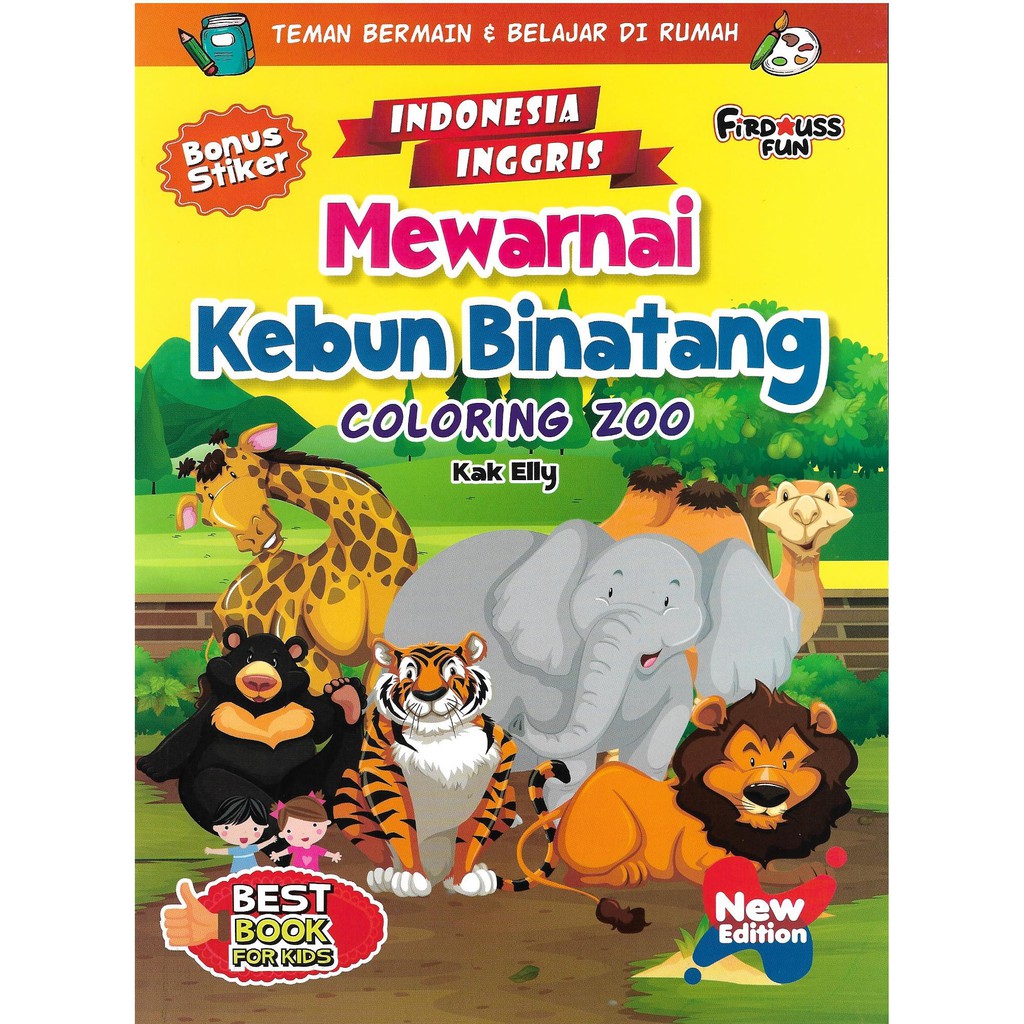 Mewarnai Kebun Binatang Coloring Zoo Shopee Indonesia