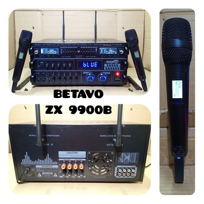 Power Ampli Betavo ZX 9900B Mic wireless Uhf Multi Frequency Zx9900B