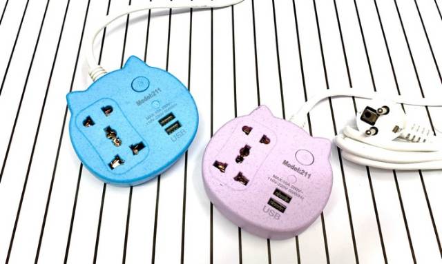 Stop Kontak USB Kabel Serba guna Original Power Socket 3 Colokan 211