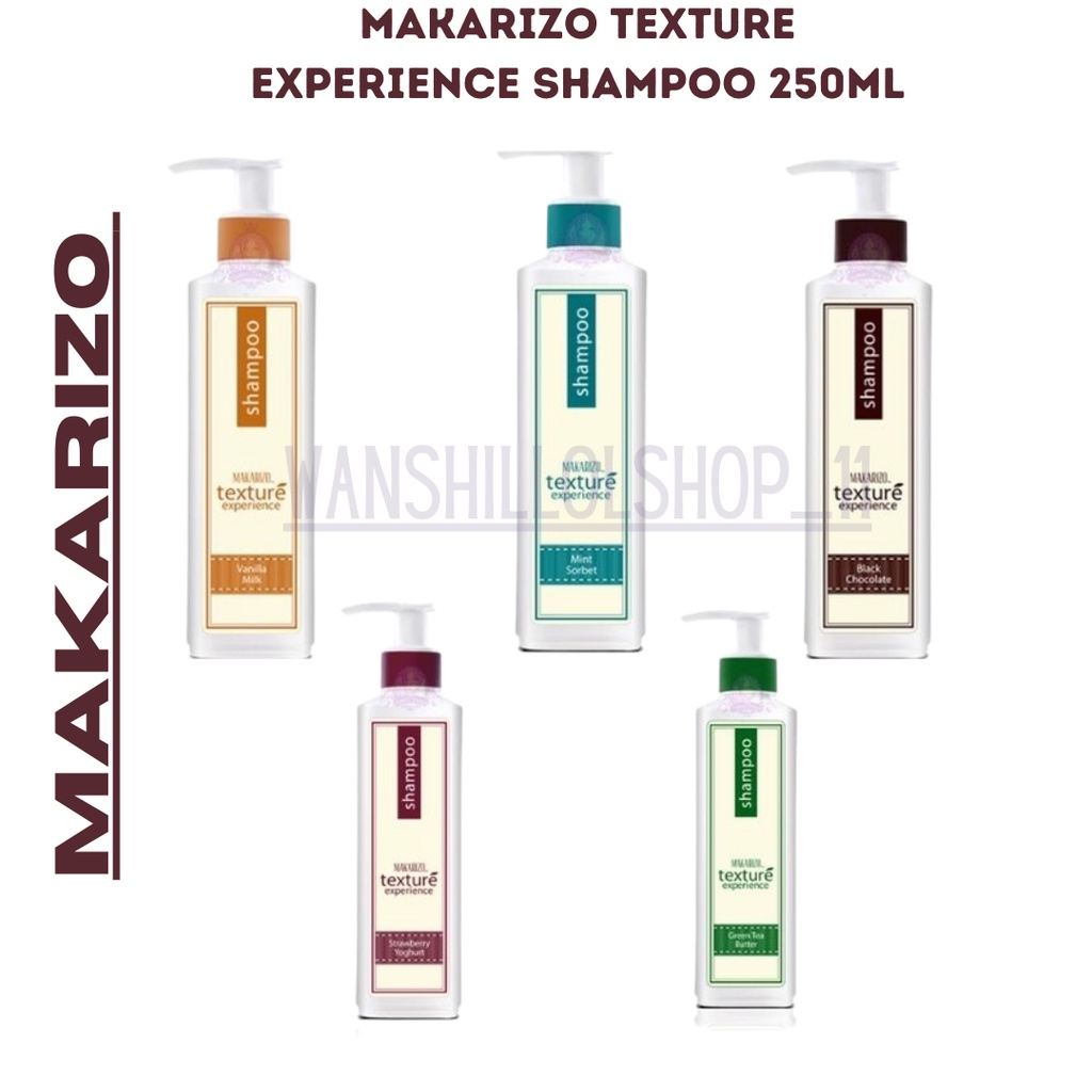 [250ML] Makarizo Professional Texture Experience Shampoo Black Chocolate | Green Tea Butter | Mint Sorbet | Vanilla Milk_Cerianti