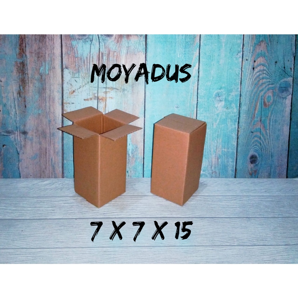 

kardus/karton/box uk. 7x7x15 cm untuk packing, SINGELWALL POLOS