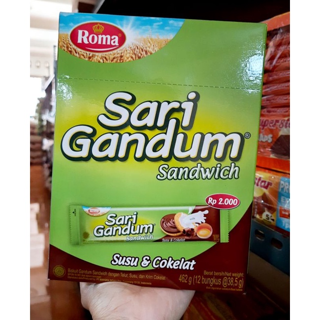 Roma Sari Gandum Sandwich 36gr x 12pcs