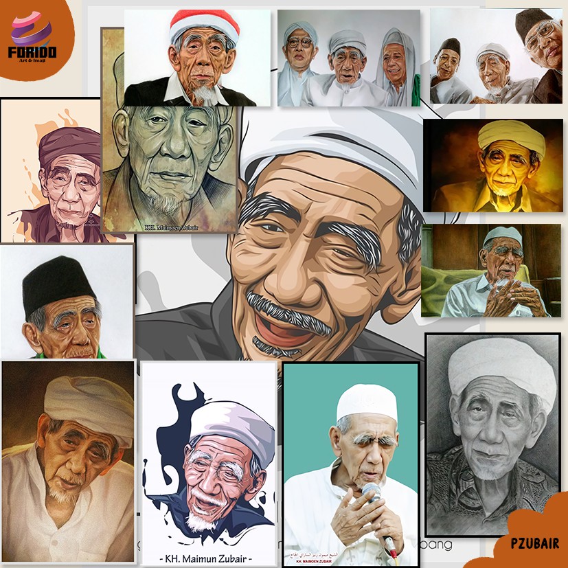 Poster Mbah Moen KH Maimun Zubair Ulama Kharismatik NU
