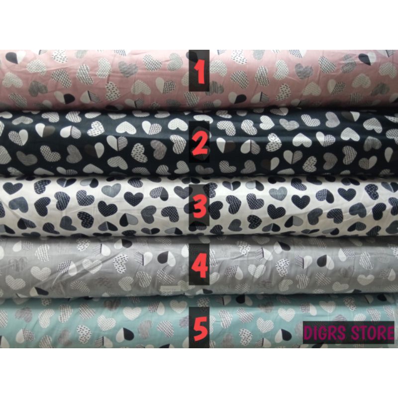 KAIN KATUN JEPANG MOTIF TOKAI SENKO / JAPAN DESIGN / KAIN MOTIF LOVE / KAIN KATUN JEPANG / KATUN JEP