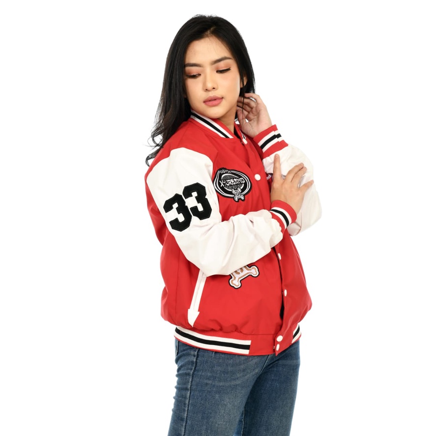 Jaket Varsity Baseball Full Bordir A218