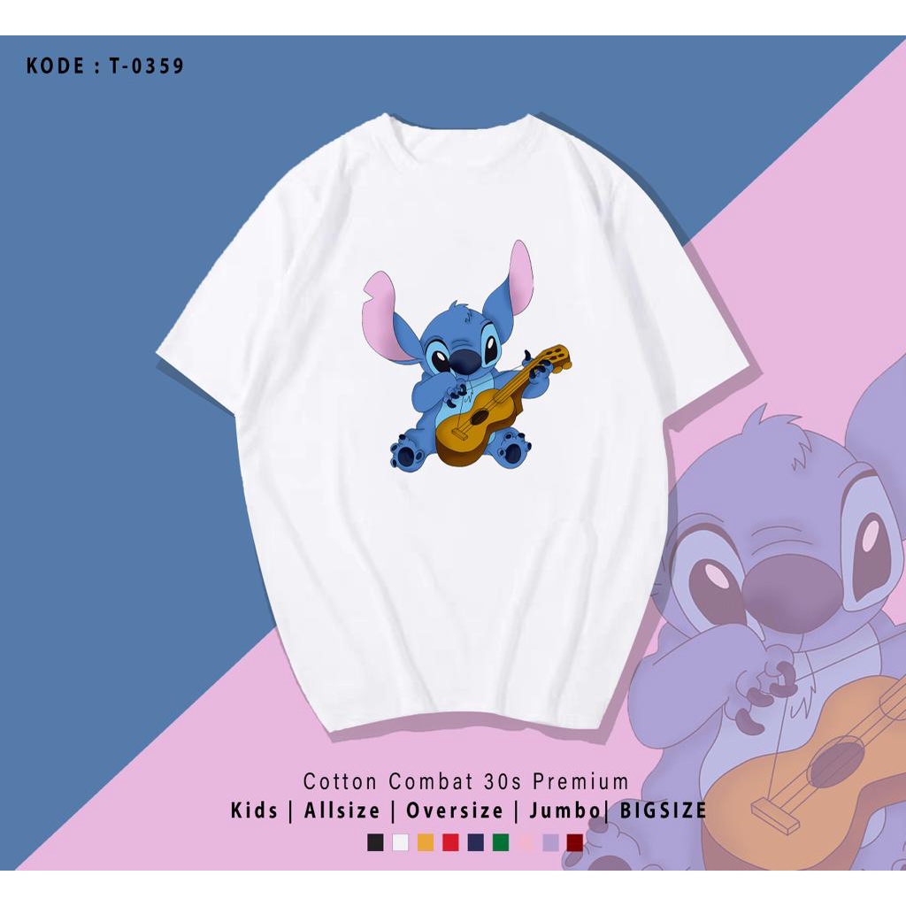 KAOS KARTUN STICH / KAOS WANITA LUCU / KAOS OVER SIZE / KAOS UK M-XL / KAOS TERBARU / KAOS KEREN BAHAN LEMBUT