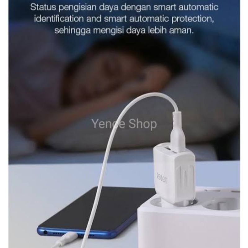 Power Adapter Kepala Charger 2.4A dual usb Adaptor Fast Charger Original R0B0T RTK06