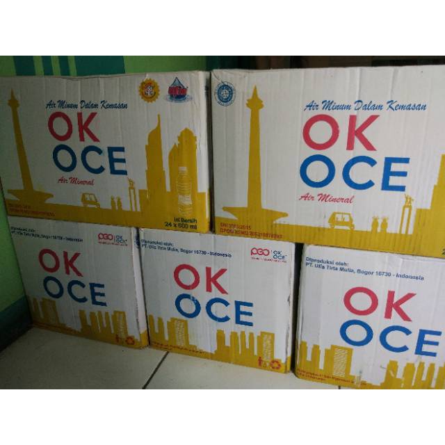 Air mineral ok oce 1 dus isi 24 botol @600 ml