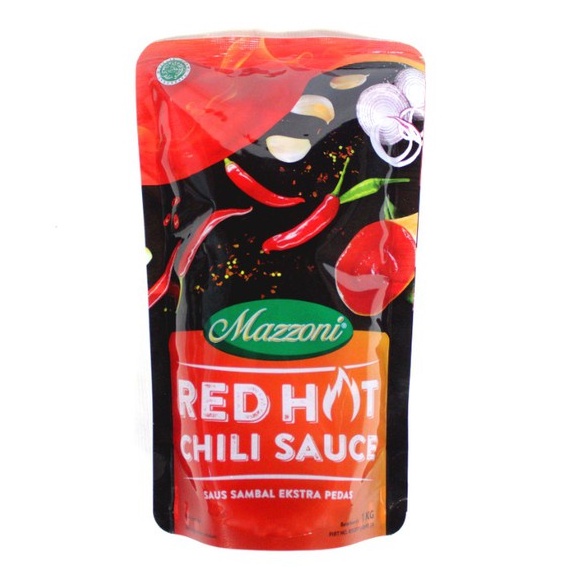 

Mazzoni Saus Lada Hitam 1kg Red Hot Chili Sauce Saus Barbaque Mayonais saus mayo blackpeper sauce 1kg