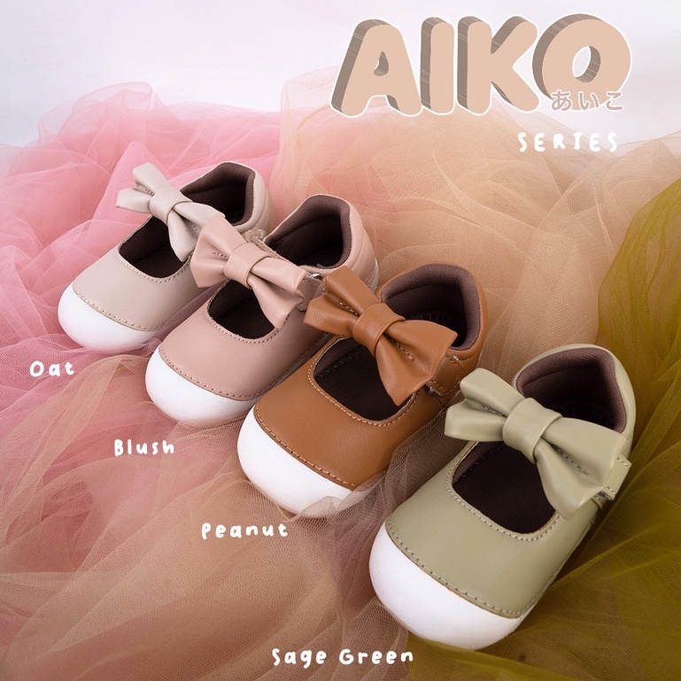 KIYO Aiko Prewalker Shoes - Sepatu Anak Bayi Balita Lucu Flats Flat Shoes Pita Ribbon Cewe Baby Girl