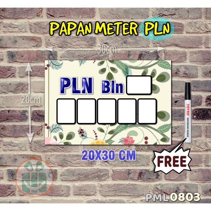 

SBC Papan Meter Listrik PLN PAM motif Unik - Flower 03