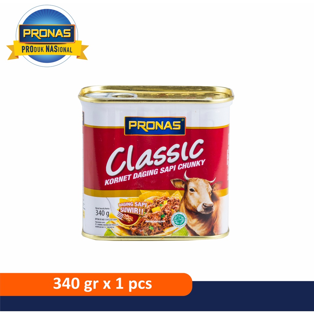 Pronas Kornet Sapi dengan Daging Suwir 340 g (CHUNKY)