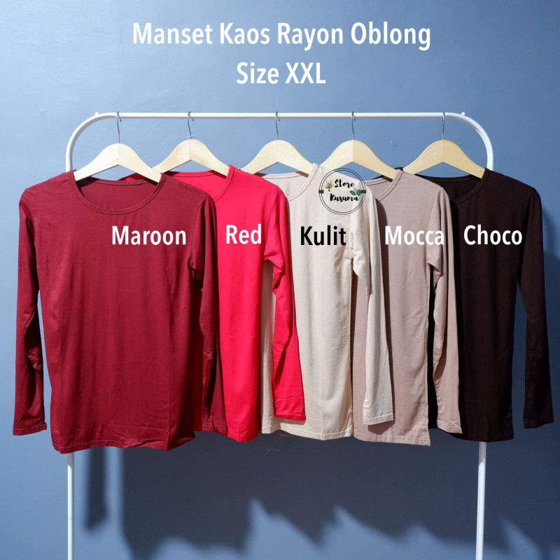 Manset Kaos Rayon Oblong ukuran XXL (LD 93cm)