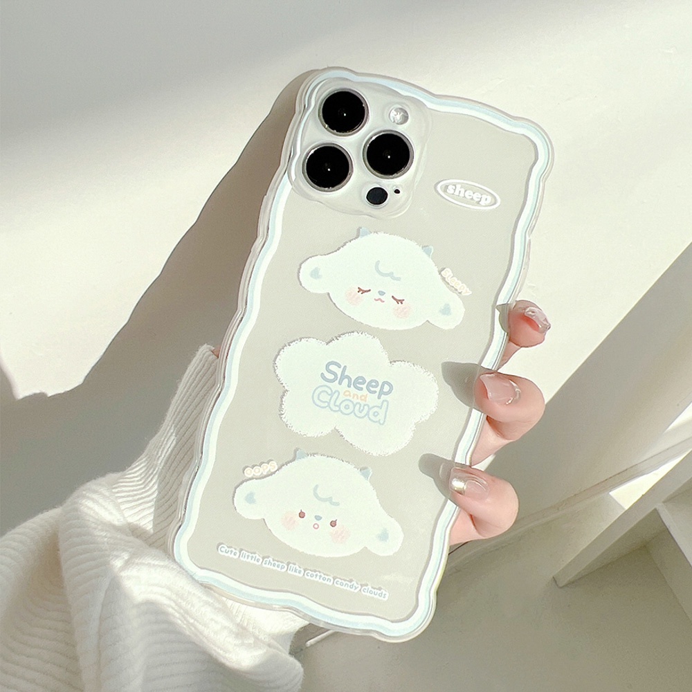 Soft Case Pelindung Lensa Kamera Motif Lukisan Bunga Awan Tahan Banting Untuk iPhone 13 Pro Max 11 12 Pro X XS Max 7 8 Plus SE 2020