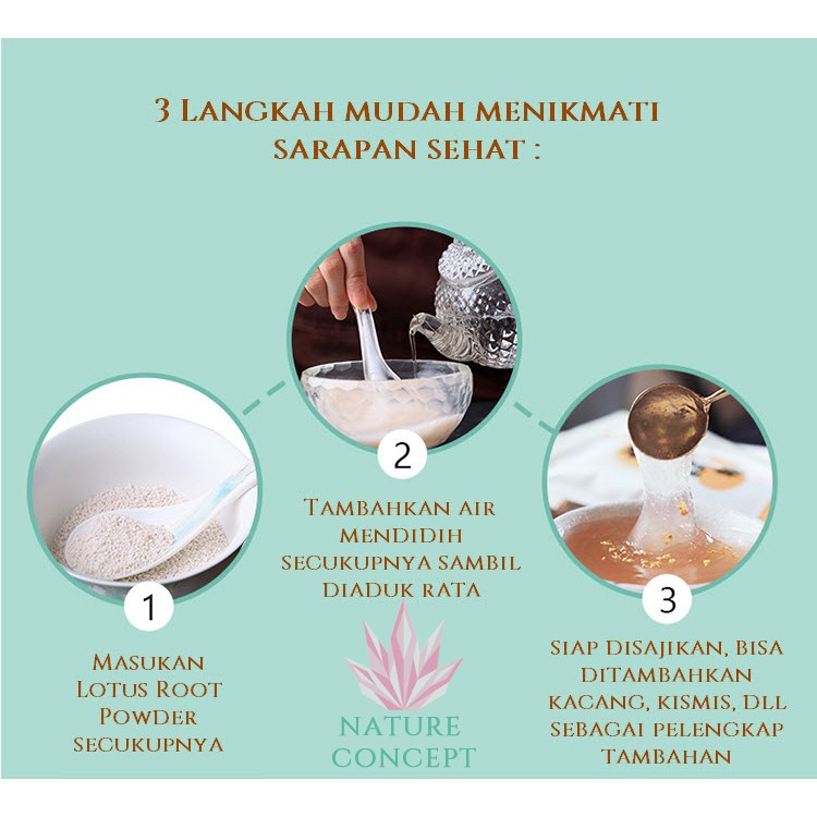 Lotus Root Powder Bubuk akar teratai Sarapan Diet Sehat SACHET