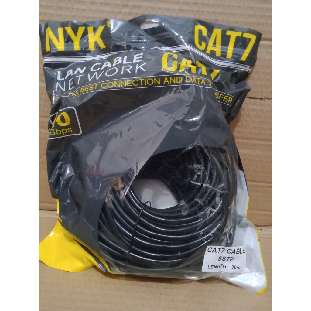 NYK Kabel LAN Cat7 RJ45 30Meter SSTP 10Gbps -Kabel internet cat7 30m