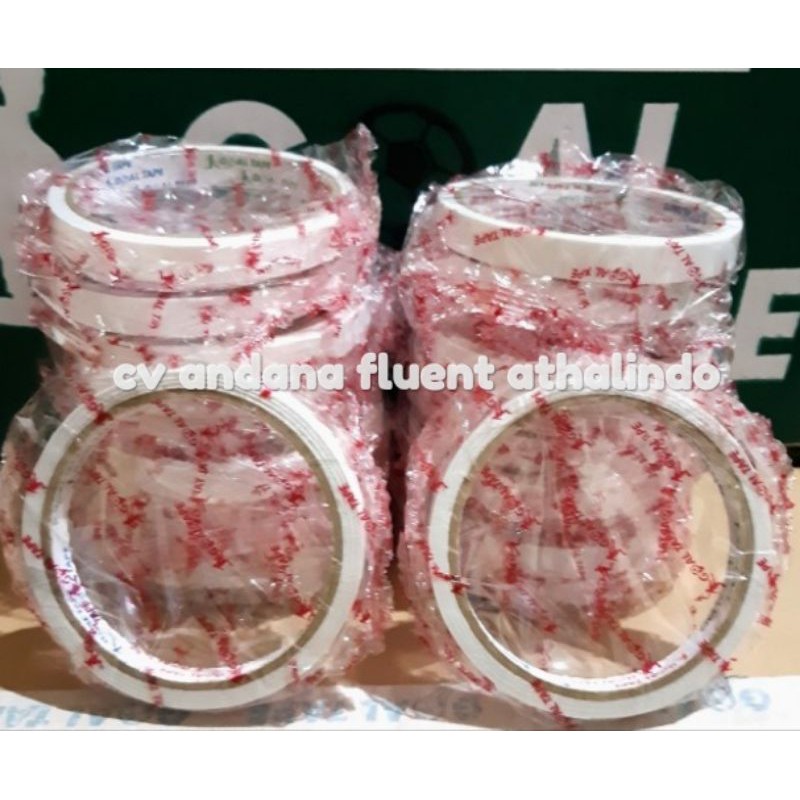 

double tape kertas murah 1/2" 12mm x 8m solasi bolak balik