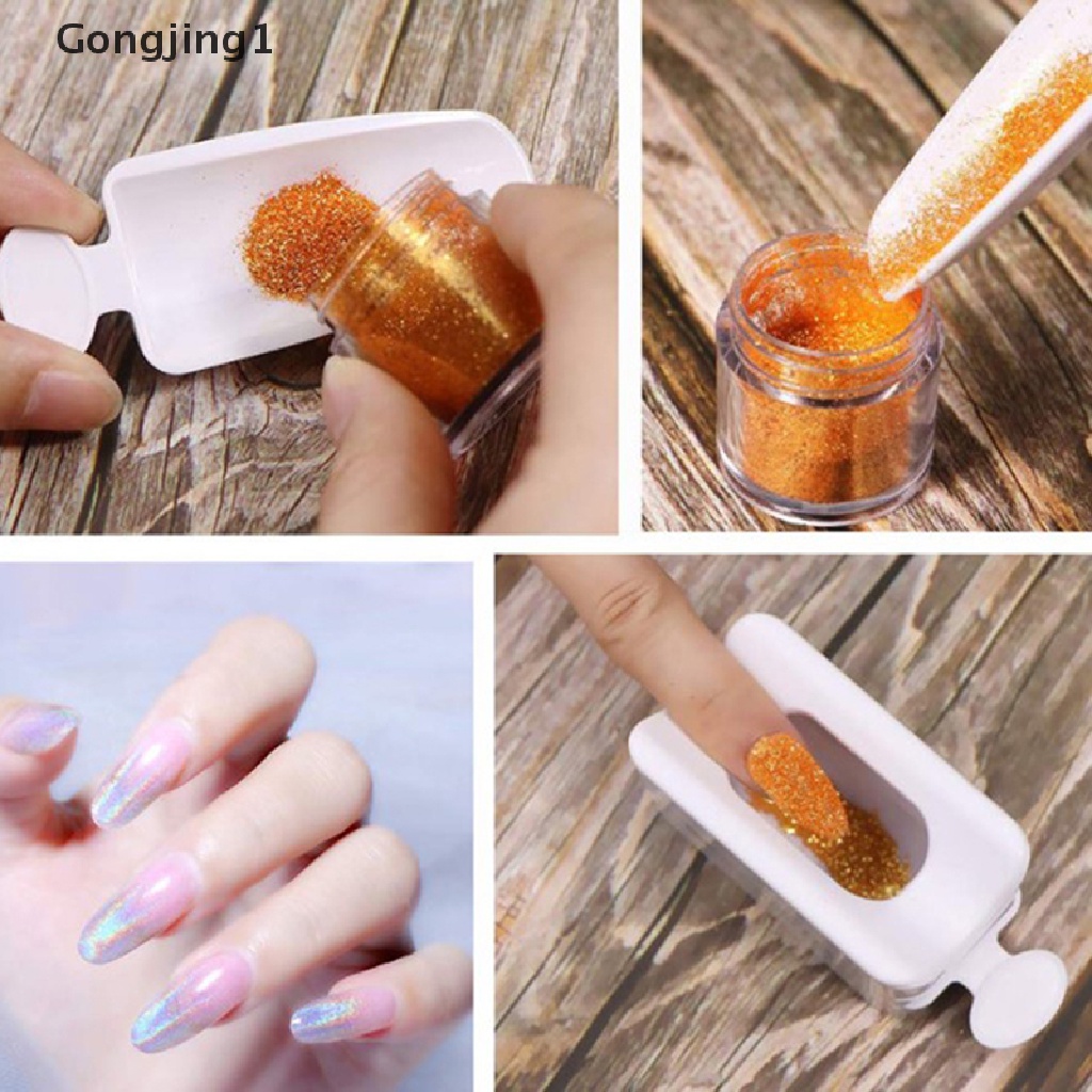 Gongjing1 Kotak Daur Ulang Kuteks / Nail Art / Manicure Portable Lapis Ganda