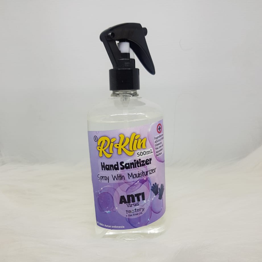 [PROMO SPESIAL] HAND SANITIZER ANTISEPTIK RI KLIN 500ML SPRAY with MOISTURIZER ANTI VIRUS ORIGINAL