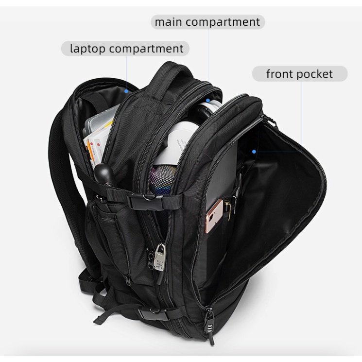 Tas Bange BG22039 Backpack Ransel Laptop 17&quot; Inch Expandable Travel