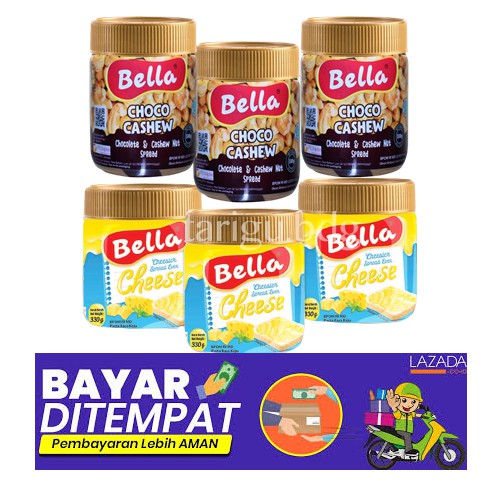

BELLA SPREAD CHEESE 330 GR/SELAI BELLA KEJU 330 GR/BELLA SPREAD CHOCO CASHEW