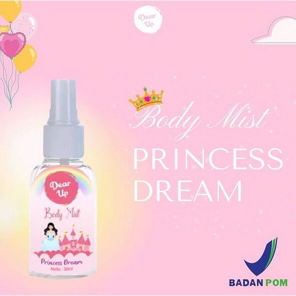 DEAR UP BODY MIST FRAGRANCE SPRAY TAHAN LAMA BPOM