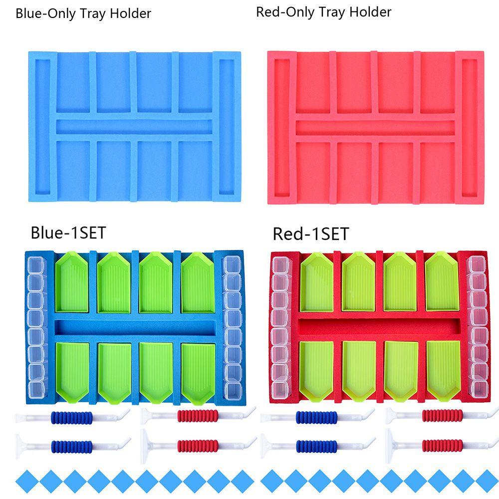 Solighter Diamond Painting Tray Organizer Wadah Multifuction Alat Lukis Diamond Siku Kepala Kotak Penyimpanan Titik Bor Pulpen