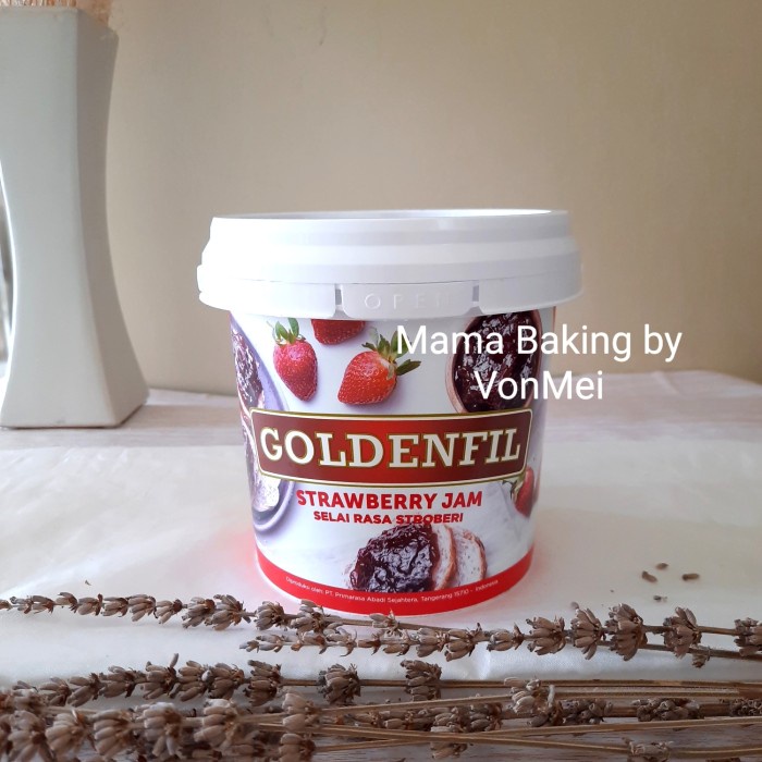 

ORIGINAL MURAH GOLDENFIL Strawberry Selai Isian Stroberi Jam Filling Goldenfil 1 kg