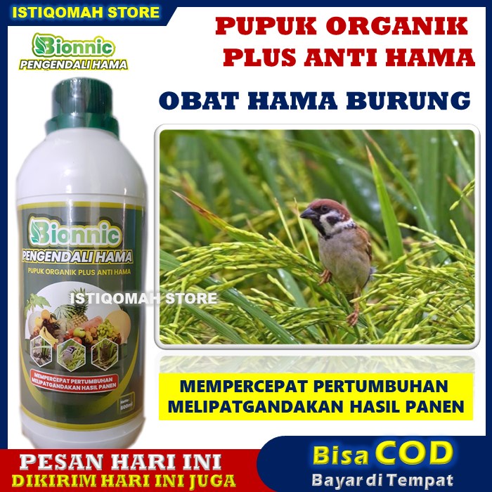 [TERLARIS] BIONNIC 500ml Obat Pembasmi Hama Burung Pada Padi - Obat Hama Burung Pipit Pada Padi - Racun Hama Burung Pipit - Obat Pengusir Burung - Cara Mengatasi Hama Burung Di Sawah - Obat Padi Untuk Hama Burung - Insektisida Untuk Burung Emprit