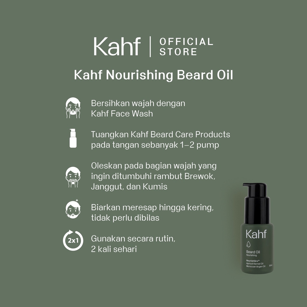 Kahf Nourishing Beard &amp; Hair Oil | Advancing Beard &amp; Hair Serum 30ml | Minyak Janggut dan Rambut