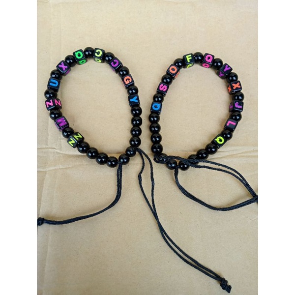 GELANG HURUF HITAM SATUAN BEST QUALITY