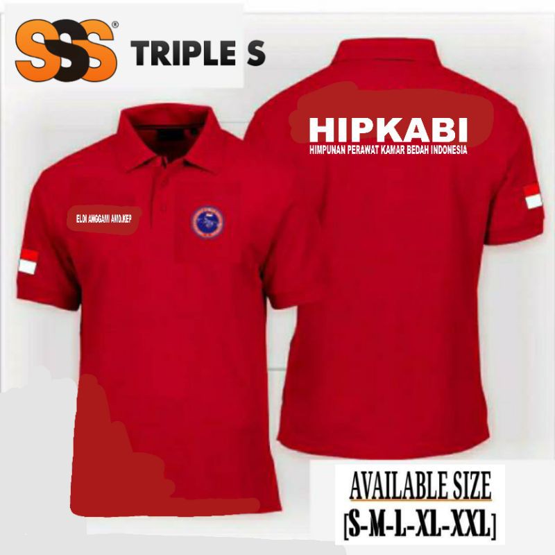 POLO SHIRT HIPKABI PERAWAT KAMAR BEDAH INDONESIA - BISA REQUEST NAMA KAOS KERAH PROFESI NURSE