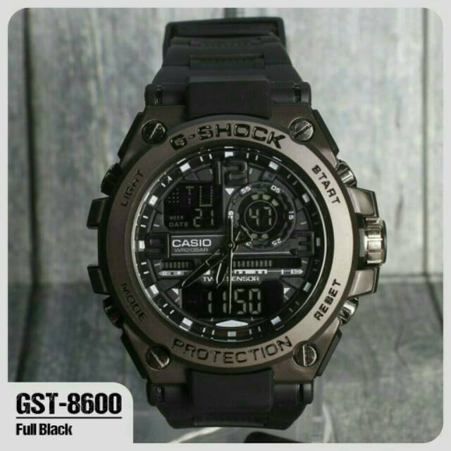 FREE BOX JAM TANGAN PRIA GSHOCK CASIO GST8600 METAL ANTI AIR