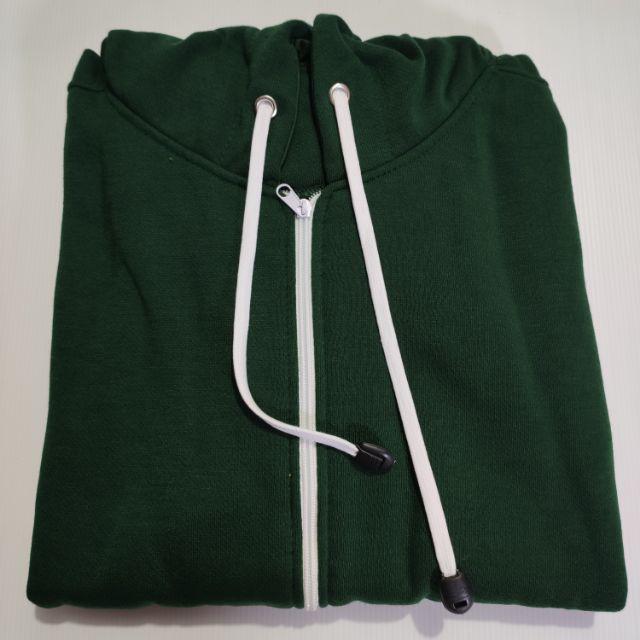 JAKET POLOS ROYAL HOODIE ZIPPER SIZE M-XXL FOTO KE 1 (PRIA & WANITA)-HIJAU BOTOL