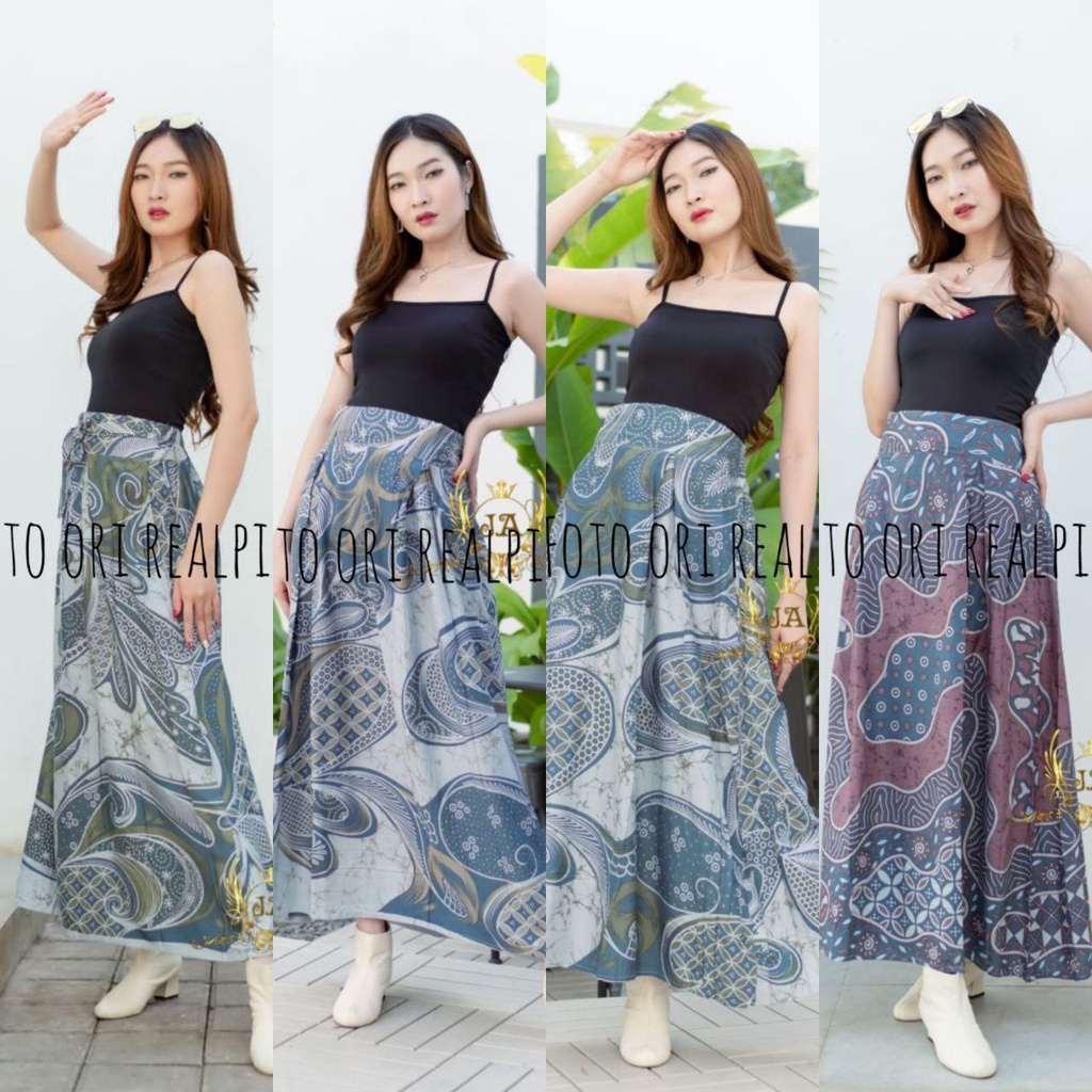 Rok Batik Rayon Jumbo Panjang Lebar Dewasa Bawahan Batik Rayon Premium Sogan Modern Klasik By Safira